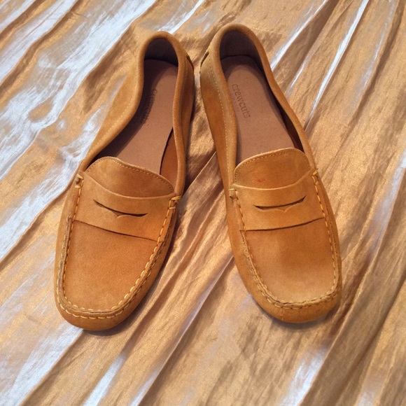 Crewcuts Shoes - Crewcuts Tan Suede Penny Loafers